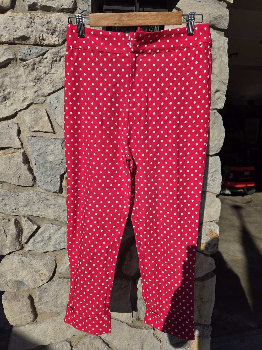 Hot Pink Polka Dot Stretch Pants